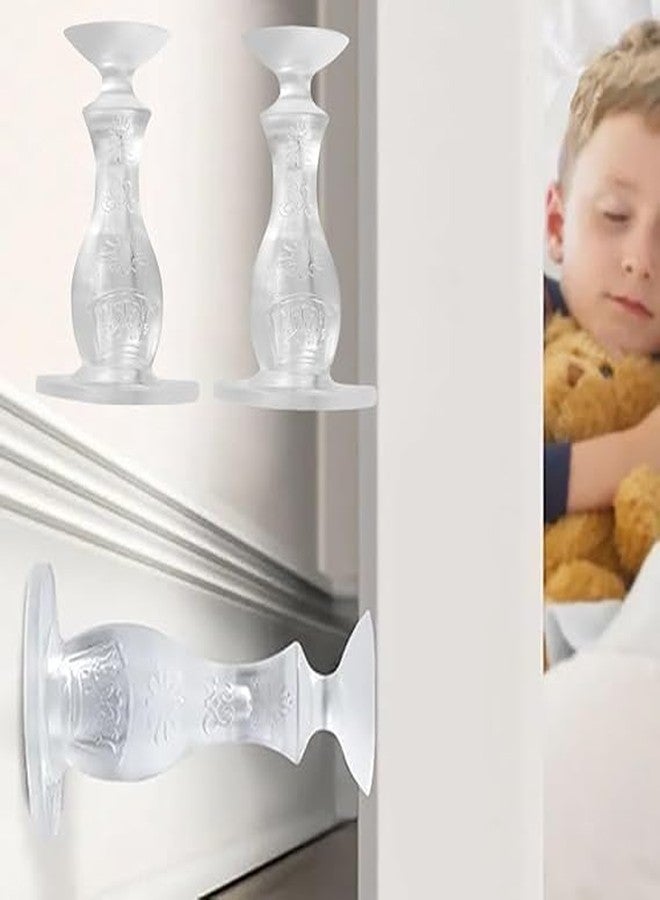 SHOPECOM Silicone Door Stop Holder for Home Transparent Silicone Self-Adhesive Door Stopper Gate Stopper for All Home Office Keep Door Open Adhesive Door Stopper Rubber Waterproof Stop Holder(3pcs) - Image 1